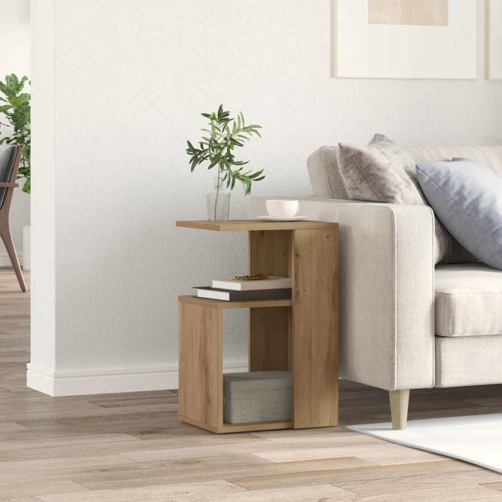 vidaXL Βοηθητικό Τραπέζι Αρτισιανή Δρυς 36x30x56cm Επεξ. Ξύλο 1 τεμ.
