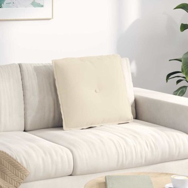 vidaXL Μαξιλάρι Πλάτης Μπεζ 50 x 45 εκ. Ύφασμα Μικροΐνας