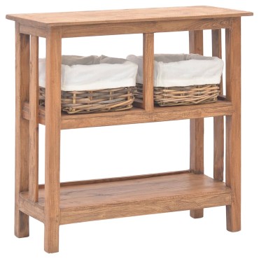 vidaXL Τραπέζι Κονσόλα 69x28x70cm από Μασίφ Ξύλο Μαόνι 1 τεμ.
