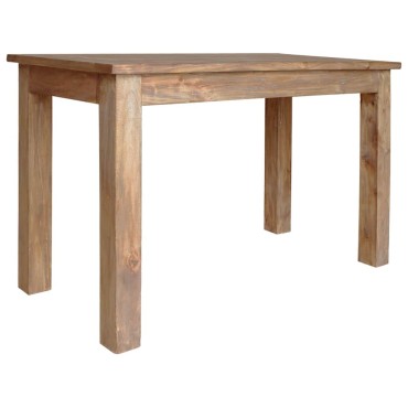 vidaXL Τραπεζαρία 120x60x77cm από Μασίφ Ξύλο Μαόνι 1 τεμ.