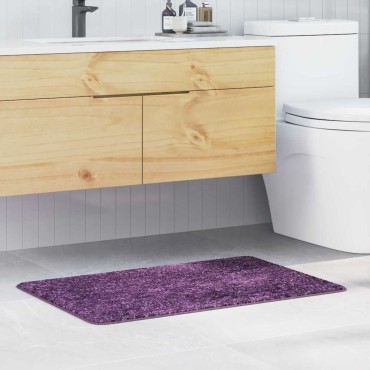 vidaXL Αντιολισθητικό μαξιλάρι μπάνιου Μοβ 60 x 90 cm PP