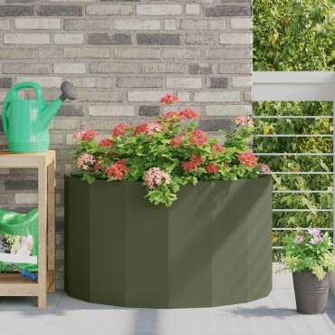 vidaXL Γλάστρα Ελιά Πράσινη 90 x 45 x 50 εκ. Ατσάλι