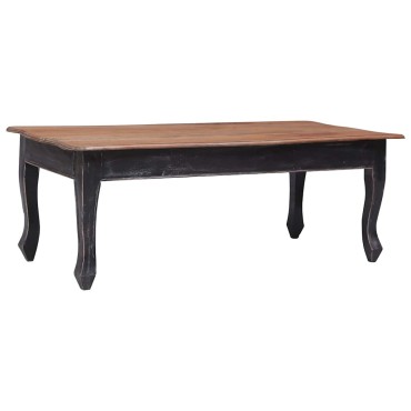 vidaXL Τραπεζάκι Σαλονιού Μαύρο 120x60x45cm από Μασίφ Μαόνι 1 τεμ.