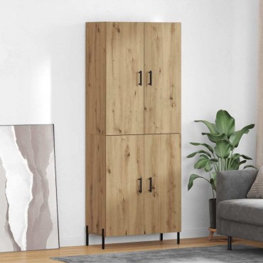 vidaXL Highboard Artisan Oak 69,5x34x180cm Επεξεργασμένο Ξύλο 1 τεμ.
