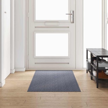 vidaXL Δερμάτινο Χαλί Ανοιχτό γκρι 80x250cm ύφασμα