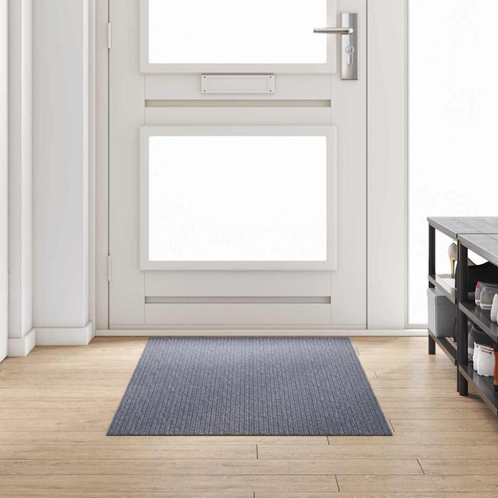 vidaXL Δερμάτινο Χαλί Ανοιχτό γκρι 100x300cm ύφασμα