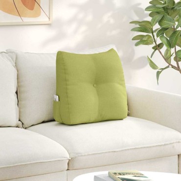 vidaXL Μαξιλάρι Πλάτης Ανοιχτό Πράσινο 45 x 24 x 50 εκ ύφασμα