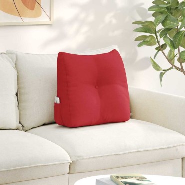 vidaXL Μαξιλάρι Πλάτης Κόκκινο 45 x 24 x 50 εκ ύφασμα