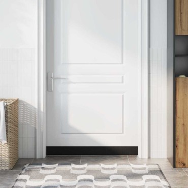 vidaXL Αυτοκόλλητες σφραγίδες πόρτας 6 pcs Μαύρο 100 cm