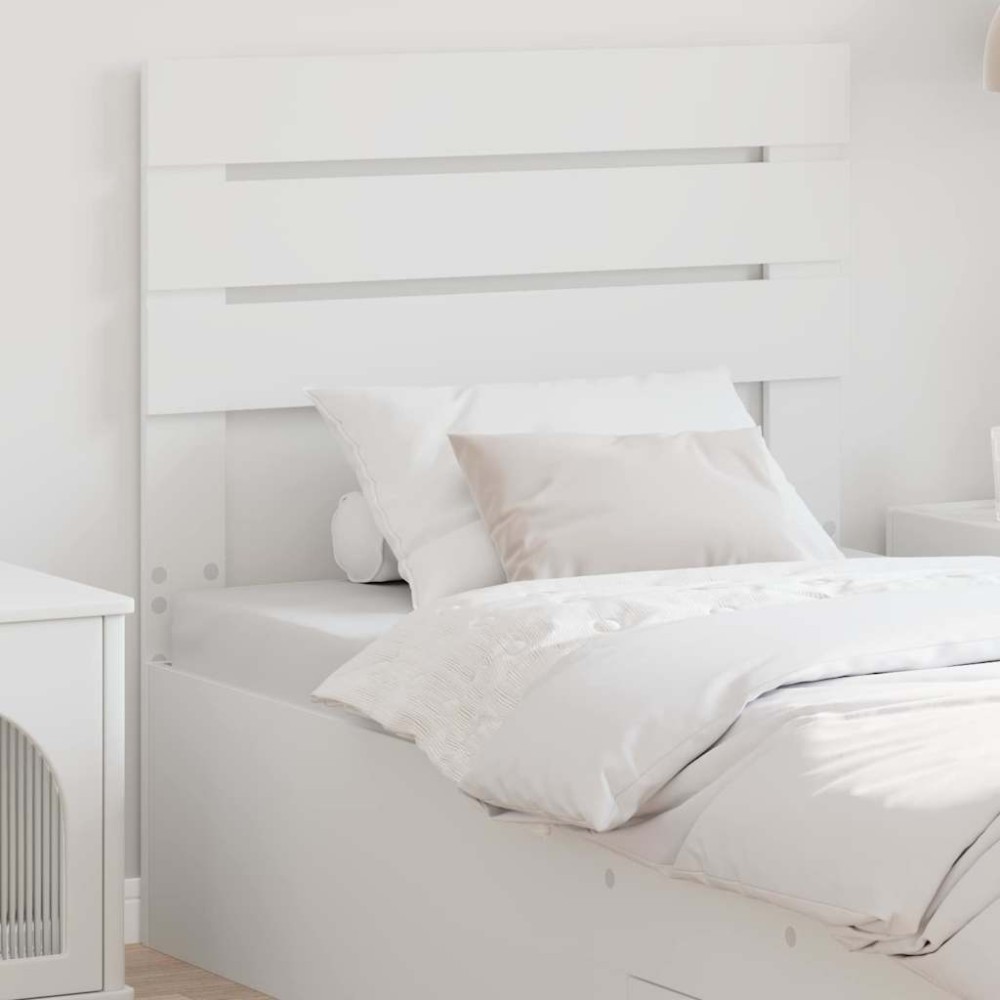 vidaXL Κεφαλάρι Λευκό Επεξεργασμένο ξύλο 93x3x100cm 1 τεμ.
