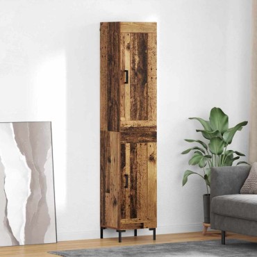 vidaXL Highboard Παλιό Ξύλο 34,5x34x180cm Επεξεργασμένο Ξύλο 1 τεμ.