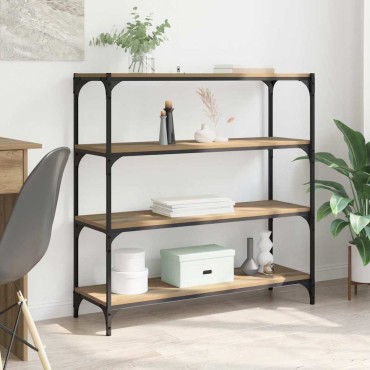 vidaXL Βιβλιοθήκη 3 επιπέδων 100x33x100cm Artisan Oak 1 τεμ.