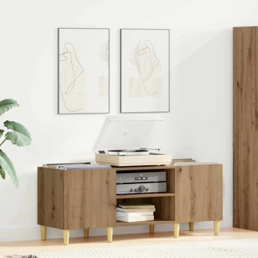 vidaXL Ντουλάπι δίσκων βινυλίου 121x38x48cm Επεξεργασμένο Ξύλο 1 τεμ.
