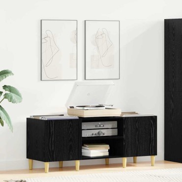 vidaXL Ντουλάπι δίσκων βινυλίου 121x38x48cm Επεξεργασμένο Ξύλο 1 τεμ.