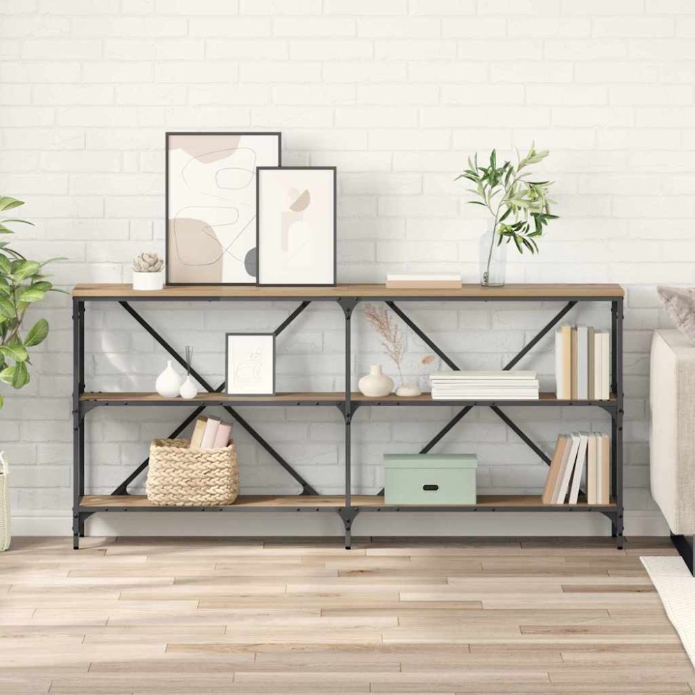 vidaXL Τραπέζι κονσόλας Artisan Oak 160x30x75 εκ 1 τεμ.
