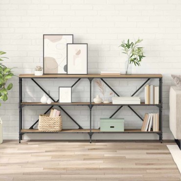 vidaXL Τραπέζι κονσόλας με ράφι Artisan Oak 160x30x75 εκ 1 τεμ.