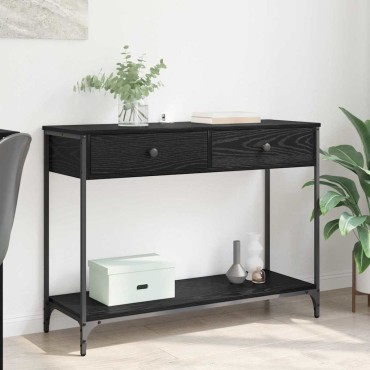 vidaXL Τραπέζι κονσόλας Μαύρη Οξυά 100x34,5x75cm 1 τεμ.