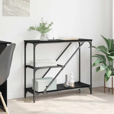 vidaXL Τραπέζι κονσόλας Μαύρη Οξυά 88,5x30x75cm 1 τεμ.