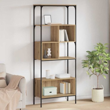 vidaXL Βιβλιοθήκη 7 επιπέδων 76x33x188,5cm Επεξεργασμένο Ξύλο 1 τεμ.