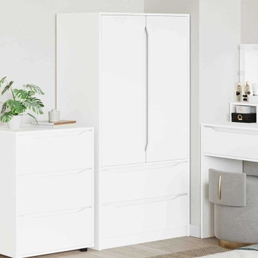 vidaXL Ντουλάπι Λευκός 79,5x49x156cm Μηχανικά επεξεργασμένο ξύλο