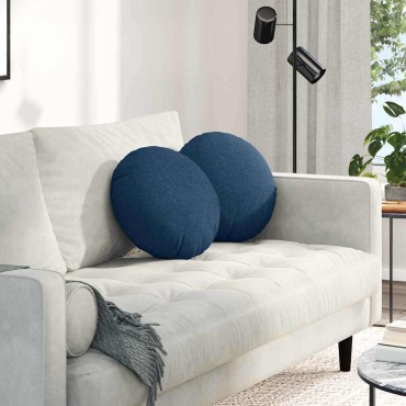 vidaXL Μαξιλάρια καθισμάτων 2 pcs ύφασμα Μπλε 40x13 εκ