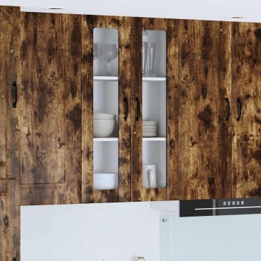 vidaXL Ραφιέρα τοίχου LUCCA Καπνισμένο Ξύλο Δρυός 60x31x100cm