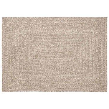 vidaXL Χαλί Περιοχής Φυσικό και Λευκό 140x200cm Γιούτα