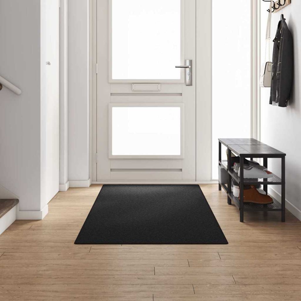 vidaXL Δερμάτινο Χαλί Ανθρακί 100x300cm 100% Πολυπροπυλένιο