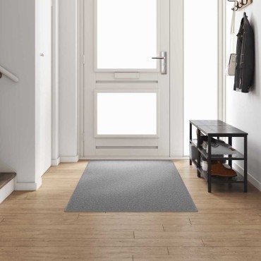 vidaXL Δερμάτινο Χαλί Ανοιχτό γκρι 100x300cm 100% Πολυπροπυλένιο