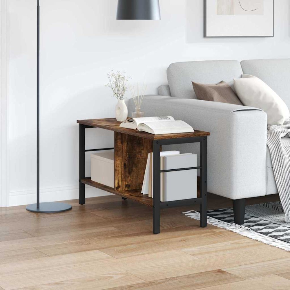 vidaXL Ράφι Βιβλίων 2 επιπέδων 82x32x47cm Επεξεργασμένο Ξύλο 1 τεμ.