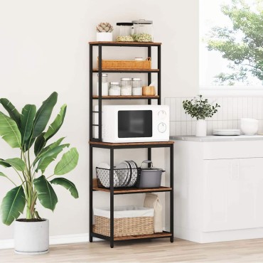 vidaXL Ράφι Κουζίνας 5 επιπέδων 60x40x168cm Επεξεργασμένο Ξύλο 1 τεμ.