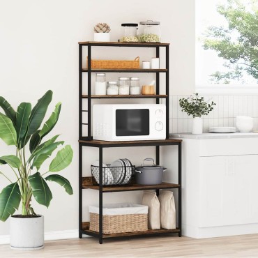 vidaXL Ράφι Κουζίνας 5 επιπέδων 80x40x168cm Επεξεργασμένο Ξύλο 1 τεμ.