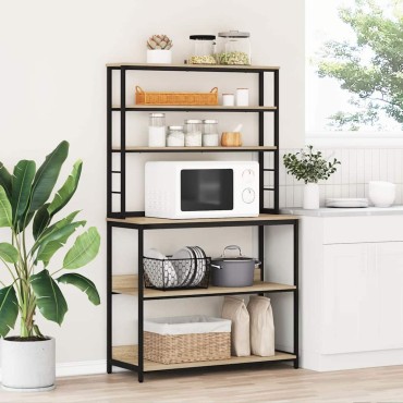 vidaXL Ράφι Κουζίνας 5 επιπέδων 100x40x168cm Επεξεργασμένο Ξύλο 1 τεμ.