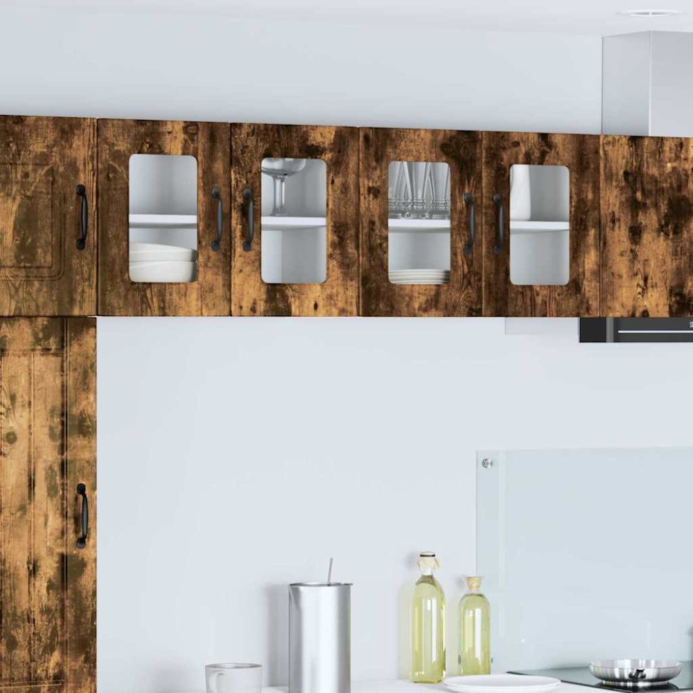 vidaXL Ραφιέρα τοίχου PORTO Καπνιστό Δρύς 60x31x40 εκ
