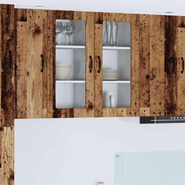 vidaXL Ραφιέρα τοίχου PORTO Παλιό ξύλο 40x31x80cm