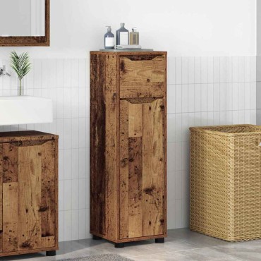 vidaXL Ντουλάπι Μπάνιου Παλιό Ξύλο 30,5x30x101 εκ 1 τεμ.