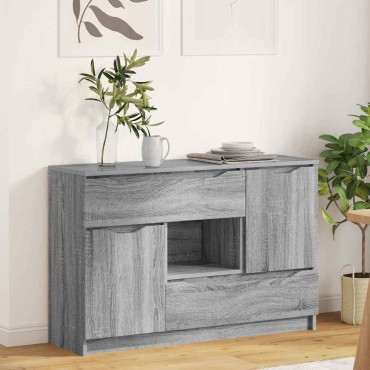 vidaXL Πλαϊνό γραφείο Γκρίζο Σονομα 100x30x65,6 Επεξεργασμένο Ξύλο 65,5x30x100cm 1 τεμ.