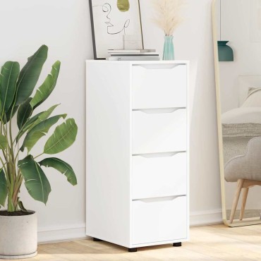 vidaXL Ντουλάπι αποθήκευσης 40x48x105cm Επεξεργασμένο Ξύλο Λευκό 1 τεμ.
