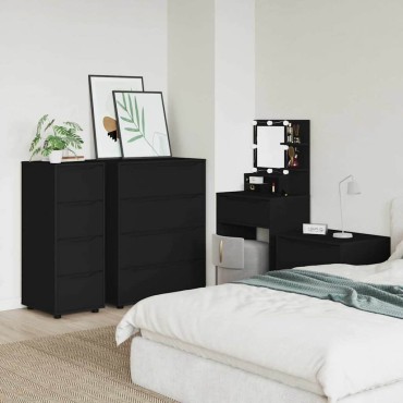 vidaXL Ντουλάπι αποθήκευσης 40x48x105cm Επεξεργασμένο Ξύλο Μαύρο 1 τεμ.