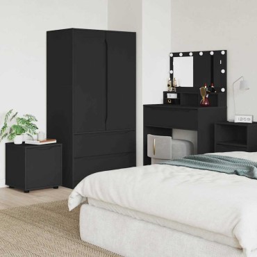 vidaXL Ντουλάπι Μπάνιου 40,5x40x44cm Επεξεργασμένο Ξύλο Μαύρο 1 τεμ.