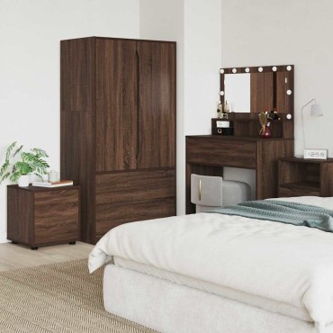 vidaXL Ντουλάπι Μπάνιου 40,5x40x44cm Επεξεργασμένο Ξύλο Καφέ δρυς 1 τεμ.