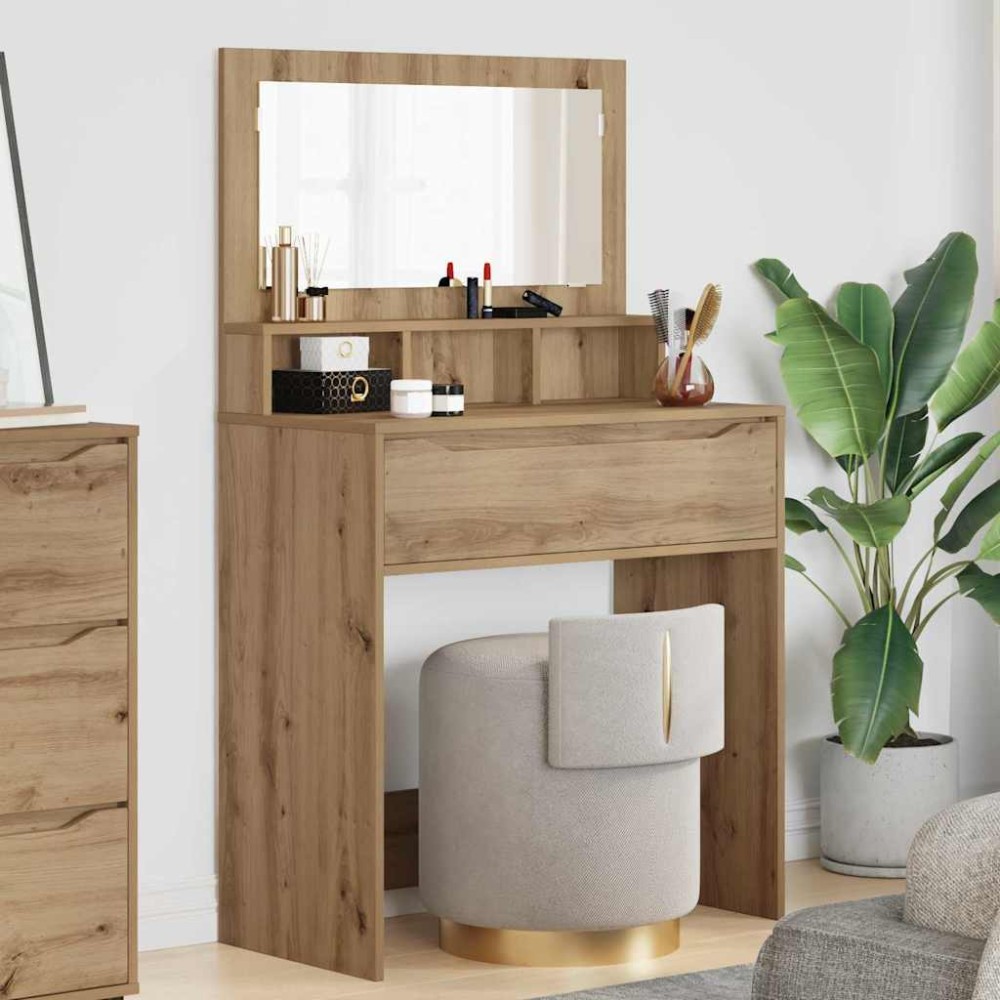 vidaXL Τραπέζια Ντυσίματος Κρεβατοκάμαρας Artisan Oak 80x39,5x135cm