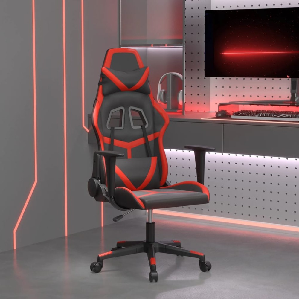 vidaXL Καρέκλα Gaming Μασάζ Μαύρο/Κόκκινο από Συνθετικό Δέρμα 66,5x61x(118-127,5)cm 1 τεμ. vidaXL Καρέκλα Gaming Μασάζ Μαύρο/Κόκκινο από Συνθετικό Δέρμα 66,5x61x(118-127,5)cm 1 τεμ.