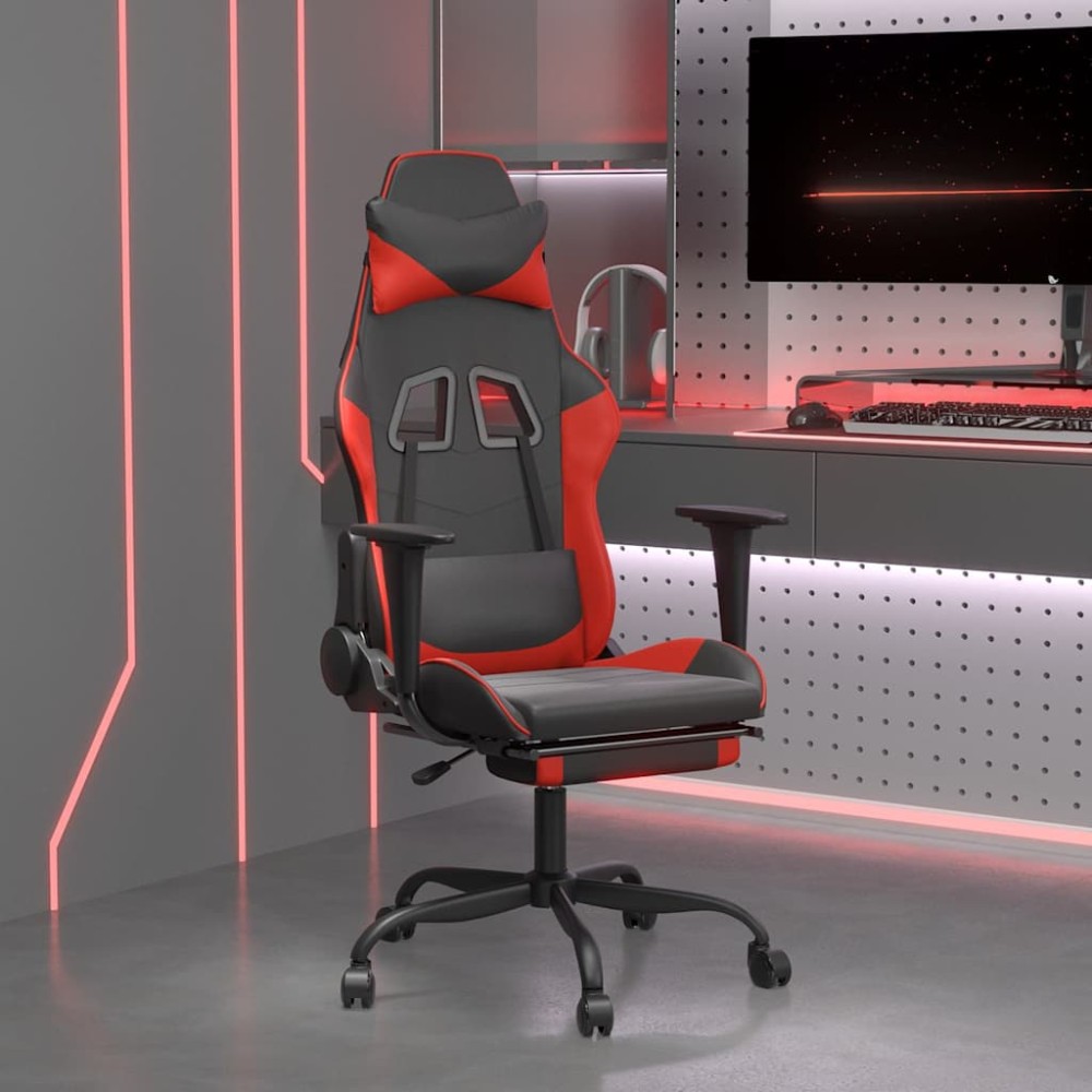 vidaXL Καρέκλα Gaming Μασάζ Υποπόδιο Μαύρο/Πράσινο από Συνθετικό Δέρμα 66x56x(120,5-131)cm 1 τεμ. vidaXL Καρέκλα Gaming Μασάζ Υποπόδιο Μαύρο/Πράσινο από Συνθετικό Δέρμα 66x56x(120,5-131)cm 1 τεμ.
