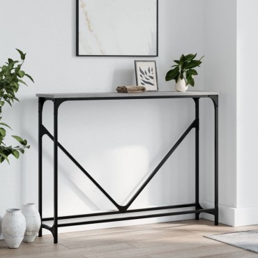 vidaXL Τραπέζι Κονσόλα Γκρι Sonoma 102x22,5x75cm Επεξεργ. Ξύλο 1 τεμ.