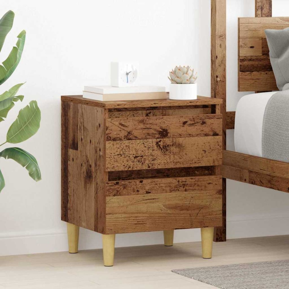 vidaXL Ντουλάπι κρεβατιού Παλιό Ξύλο 40x35x50cm 1 τεμ.