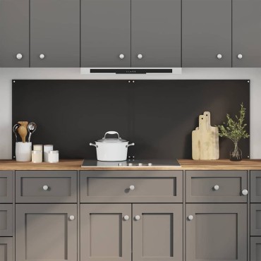vidaXL Πλάτη κουζίνας 2 τμχ. Μαύρο 90 x 60 cm σκληρυμένο γυαλί