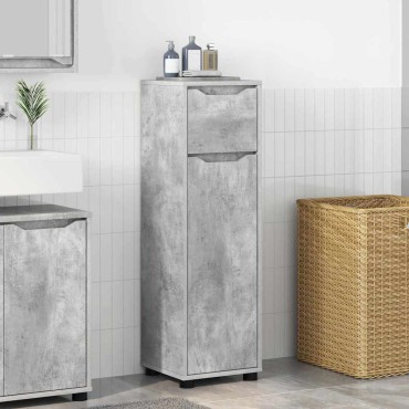vidaXL Ντουλάπι Μπάνιου Σκυρόδεμα Γκρι 30,5x30x101 εκ 1 τεμ.