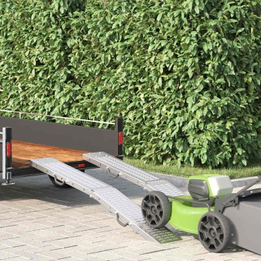 vidaXL Πτυσσόμενη ράμπα 200kg ανά ράμπα 2 pcs Ασημί 166 x 23 x 4,5 εκ