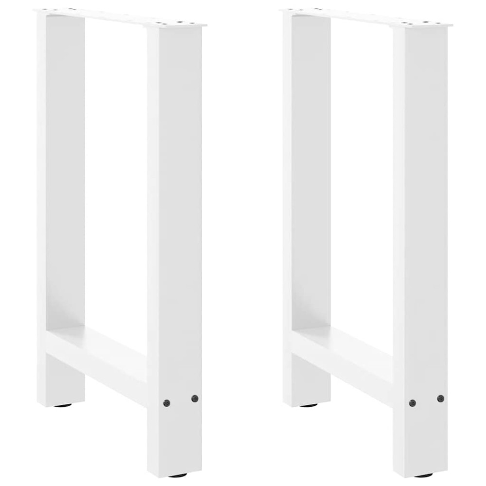 vidaXL Πόδια Τραπεζαρίας 2 τεμ. Λευκά 50x(72-73)cm Ατσάλι